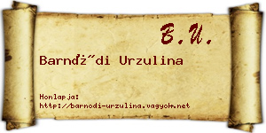 Barnódi Urzulina névjegykártya